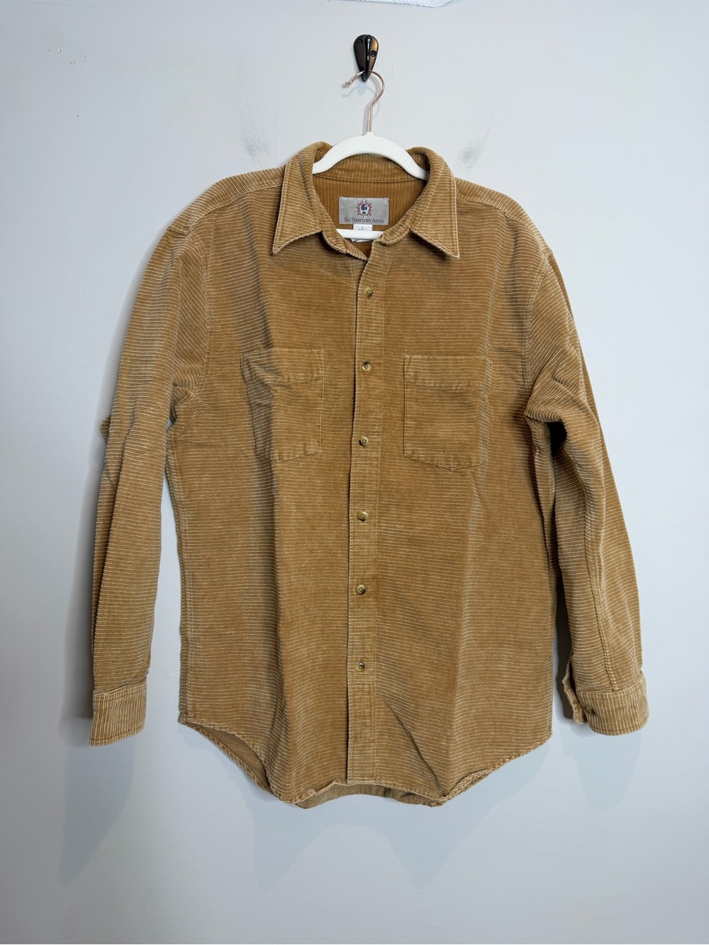 The Territory Ahead Mens L Brown Corduroy Button Up Shirt 100% Cotton Workwear